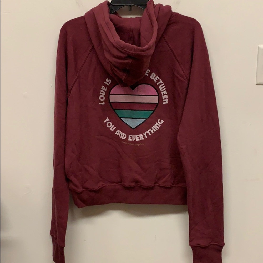 Spiritual gangster love is thebridge Maroon hoodie